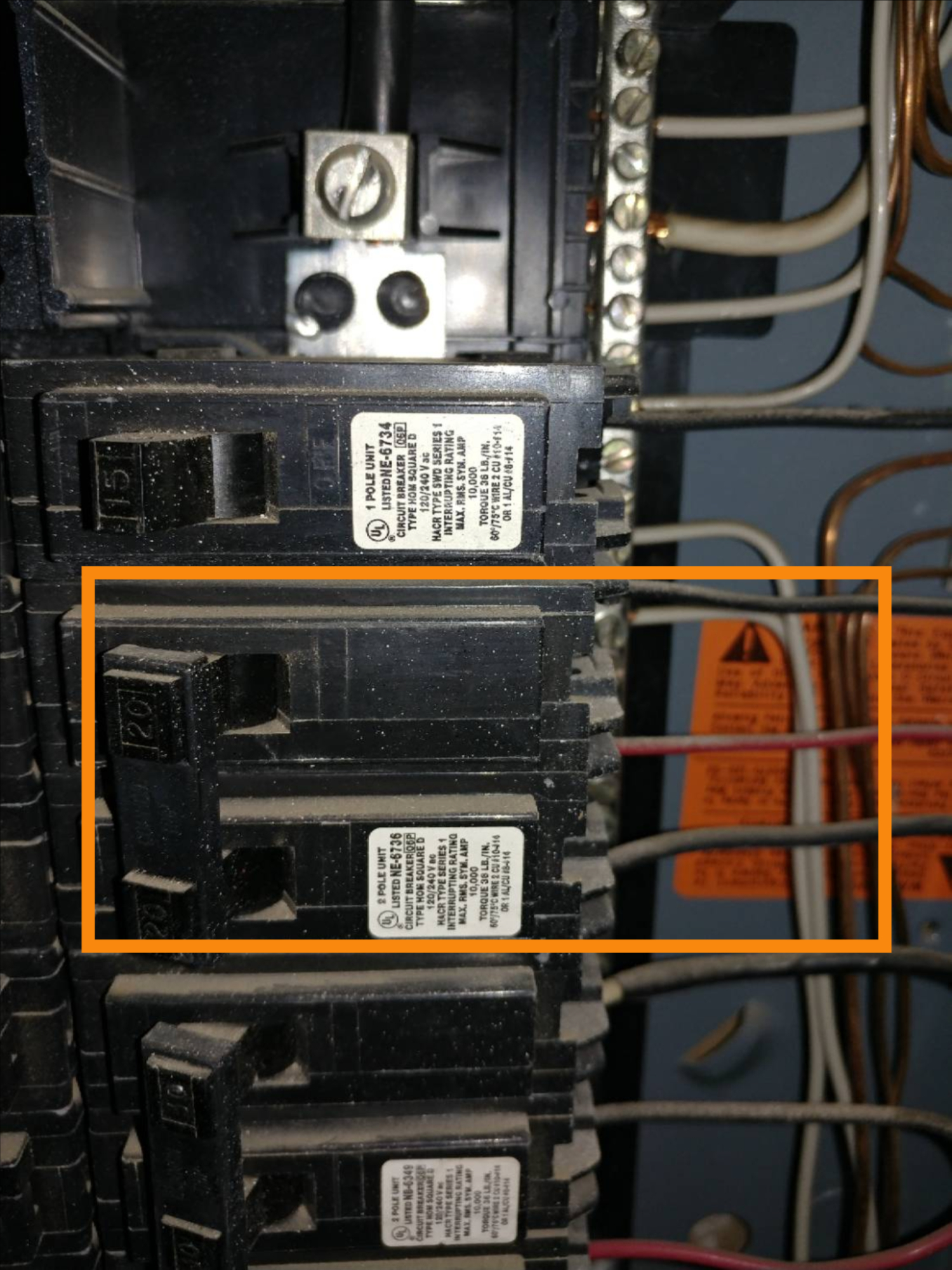 Oversized Breaker Tanque Verde Home Inspections LLC